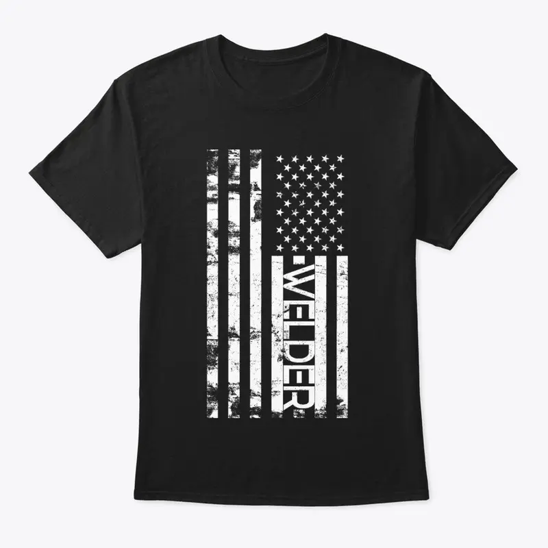 Patriotic Welder Vintage American Flag