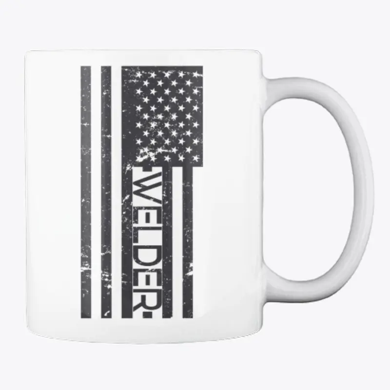 American Flag Welding Novelty Mug